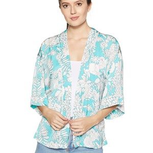 Forever 21 Satin Floral Kimono